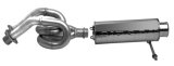 Gibson 04-07 Yamaha YXR66F Rhino 660 Base Single Exhaust - Stainless thumbnail 1