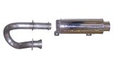 Gibson 11-13 Yamaha YXR700F Rhino 700 FI Base Single Exhaust - Stainless thumbnail 1