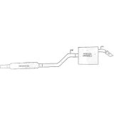 Gibson 01-03 Ford Escape XLS 3.0L 2.25in Cat-Back Single Exhaust - Aluminized thumbnail 3