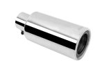 Gibson Rolled Edge Angle-Cut Muffler Quiet Tip - 4in OD/2.25in Inlet/12in Length - Stainless thumbnail 1