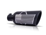 Gibson Patriot Series Rolled Edge Slash-Cut Tip - 5in OD/2.75-3in Inlet/12in Length - Black Ceramic thumbnail 1