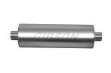 Gibson MWA Superflow Center/Center Round Muffler - 5x10in/3in Inlet/3in Outlet - Stainless thumbnail 1