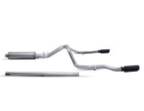 Gibson 20-21 Chevy Silverado 6.6L 2.5in Cat-Back Dual Split Exhaust System Stainless - Black Elite thumbnail 1