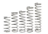 QA1 3-1/2in ID Tapered High Travel Spring - 10in Length x 450lbs/in - Silver Powder Coated thumbnail 1