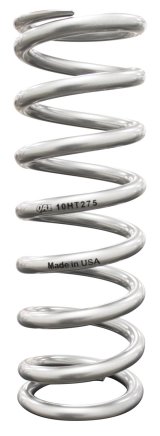 QA1 3-1/2in ID Tapered High Travel Spring - 10in Length x 450lbs/in - Silver Powder Coated thumbnail 3