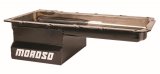 Moroso GM LS Swap (w/Rear Sump & Two -10An Fittings) Wet Sump 7qt 6in Baffled Steel Oil Pan - Black thumbnail 2