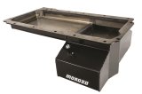 Moroso GM LS Swap (w/Front Sump/Remote Oil Filter Adapter) Wet Sump 6.5qt 6in Steel Oil Pan - Black thumbnail 1
