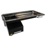 Moroso GM LS Swap (w/Front Sump/Remote Oil Filter Adapter) Wet Sump 6.5qt 6in Steel Oil Pan - Black thumbnail 6