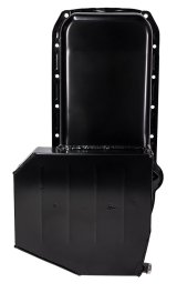 Moroso Pre-80 Chevrolet SBC (w/Driver Side Dipstick) Wet Sump 7qt 7.5in Steel Oil Pan - Black thumbnail 4