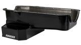 Moroso 80-85 Chevrolet SBC(w/Passenger Side Dipstick) Wet Sump 7qt 7.5in Steel Oil Pan - Black thumbnail 2