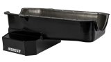 Moroso 80-85 Chevrolet SBC(w/Passenger Side Dipstick) Wet Sump 7qt 7.5in Steel Oil Pan - Black thumbnail 7