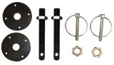 Moroso Hood Pin Set - 1/2in - Aluminum - Black - 2 Pack thumbnail 2