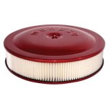 Moroso Racing Air Cleaner - 14in x 3in Filter - Aluminum - Red Powder Coat thumbnail 1