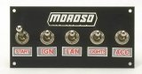 Moroso Toggle Switch Panel - Econo - 4in x 5in - Four On/Off Switches thumbnail 1