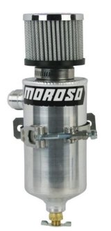 Moroso Breather Tank/Catch Can -12An Male Fitting - Aluminum thumbnail 3