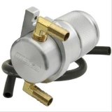Moroso Universal Air/Oil Separator Catch Can - Small Body w/o Drain - Billet Aluminum - Raw Finish thumbnail 1