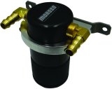 Moroso Universal Air/Oil Separator Catch Can - Small Body w/o Drain - Billet Aluminum - Black Finish thumbnail 2