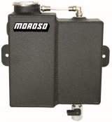 Moroso Universal Dual Coolant Expansion/Recovery Catch Tank - Black Powder Coat thumbnail 1