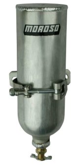 Moroso Coolant Neck Overflow Tank 3in Diameter x 9in Tall Aluminum thumbnail 2