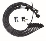 Moroso SBC Under Header 90 Deg Plug 90 Deg Non-HEI Unsleeved Ultra Spark Plug Wire Set - Black thumbnail 1