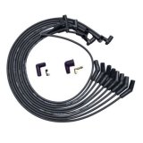 Moroso BBC Under Header 135 Deg Plug End HEI Dist Unsleeved Ultra Spark Plug Wire Set - Black thumbnail 3