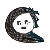 Moroso SBC Under Header 90 Deg Plug End HEI Sleeved Ultra Spark Plug Wire Set - Black thumbnail 2