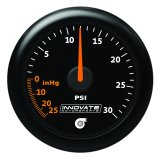 Innovate MTX Analog 30 PSI Vacuum/Boost Gauge Kit - Black Faceplate thumbnail 3
