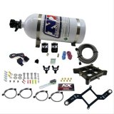 Nitrous Express 4150 Billet Crossbar Stage 6 Nitrous Kit (50-300HP) w/10lb Bottle thumbnail 1