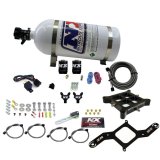 Nitrous Express 4150 Billet Crossbar Stage 6 Nitrous Kit (50-300HP) w/10lb Bottle thumbnail 4