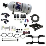 Nitrous Express 4150 Dual Stage Billet Crossbar Nitrous Kit (50-300 & 100-500HP) w/10lb Bottle thumbnail 1