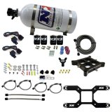 Nitrous Express 4150 Dual Stage Billet Crossbar Nitrous Kit (50-300 & 100-500HP) w/10lb Bottle thumbnail 5