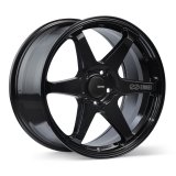 Enkei T6R 18x9.5 38mm Offset 5x114.3 Bolt Pattern 72.6 Bore Gloss Black Wheel thumbnail 1