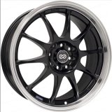Enkei J10 17x7 4x100/114.3 42mm Offset 72.62mm Bore Dia Matte Black w/ Machined Lip Wheel thumbnail 5