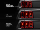 Raxiom 05-09 Ford Mustang Gen5 Tail Lights- Black Housing (Smoked Lens) thumbnail 2
