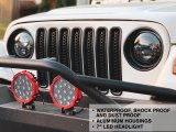 Raxiom 97-18 Jeep Wrangler TJ/JK Axial Series LED Daymaker Headlights- Black Housing (Clear Lens) thumbnail 4