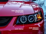 Raxiom 99-04 Ford Mustang Dual LED Halo Projector Headlights- Black Housing (Smoked Lens) thumbnail 2