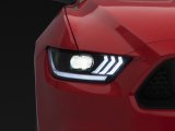 Raxiom 15-17 Ford Mustang Projector Headlights OEM HID Bulbs- Black Housing (Clear Lens) thumbnail 1