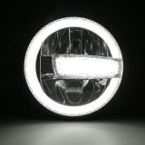 Raxiom 97-18 Jeep Wrangler TJ/JK 7-Inch LED Headlights w/ Halos- Black Housing (Clear Lens) thumbnail 3