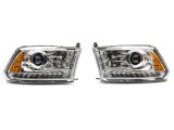 Raxiom 09-18 Dodge RAM 1500 LED Halo Headlights w/ Switchback Turn Signals- Chrome Hsng (Clear Lens) thumbnail 3