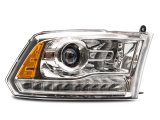 Raxiom 09-18 Dodge RAM 1500 LED Halo Headlights w/ Switchback Turn Signals- Chrome Hsng (Clear Lens) thumbnail 4