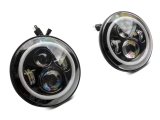 Raxiom 97-18 Jeep Wrangler TJ/JK Axial 7-Inch LED Headlights w/RGB Halo- Black Housing (Clear Lens) thumbnail 6