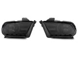Raxiom 10-12 Ford Mustang Axial Series OEM Style Rep Headlights- Chrome Housing- Smoked Lens thumbnail 1