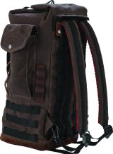 Burly Brand Voyager Sissy Bar Backpack - Dark Oak thumbnail 1