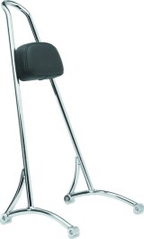 Burly Brand Tall Sissy Bar 20in - Chrome thumbnail 1