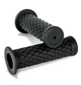 Burly Brand Rubber Diamondback Grips 1in - Black thumbnail 1