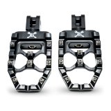 Burly Brand 18-24 M8 Softail MX-Evolution Passenger Pegs - Black thumbnail 1