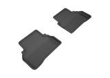 3D MAXpider 2015-2020 Mercedes Benz C-Class Sedan W205 Kagu 2nd Row Floormats - Black thumbnail 1