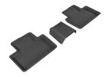 3D MAXpider 2015-2019 Volvo XC90 Kagu 2nd Row Floormats - Black thumbnail 1