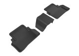3D MAXpider 2017-2019 Mercedes-Benz E-Class Sedan W213 Kagu 2nd Row Floormats - Black thumbnail 1