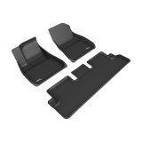 3D MAXpider 20-22 Tesla Model 3 Kagu 1st & 2nd Row Floormats - Black thumbnail 2